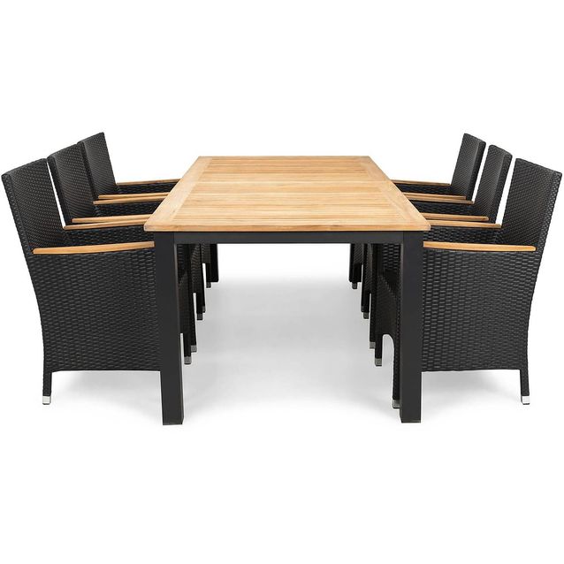 Ruokailuryhmä Las Vegas 220-280 6 Thor tuolia musta