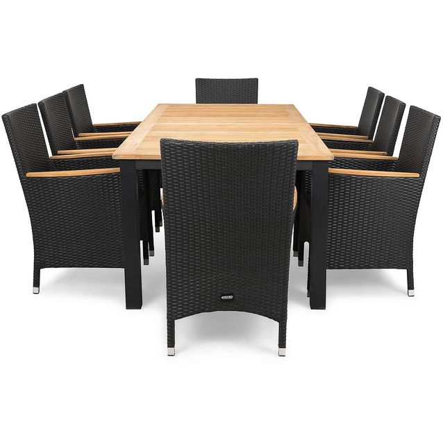 Ruokailuryhmä Las Vegas 8 Thor tuolia musta