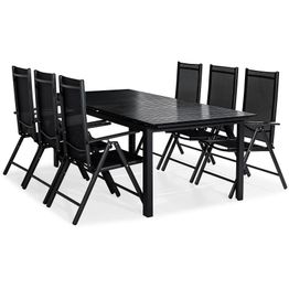 Ruokailuryhmä Portland 220-280 6 Maggie tuolia musta