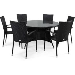 Ruokailuryhmä Thor 6 Thor Light Tuolia musta