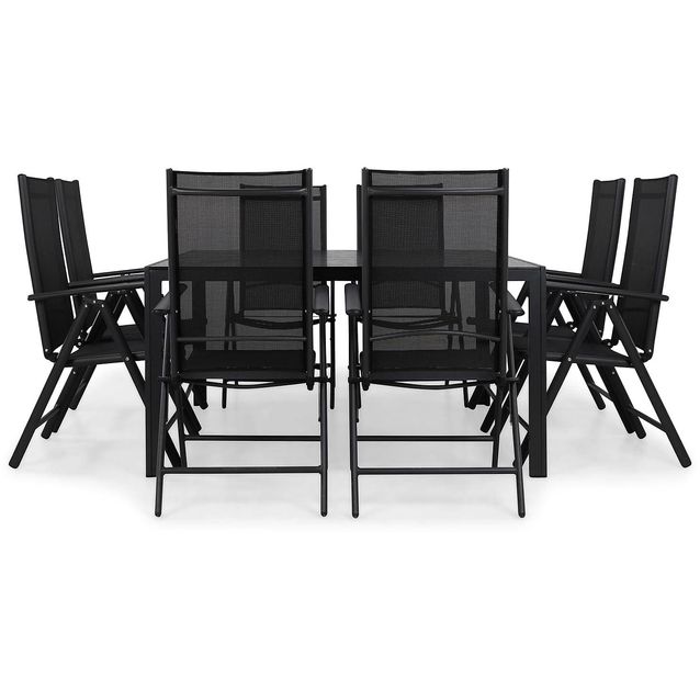 Ruokailuryhmä Tunis 8 Maggie säätötuolia musta