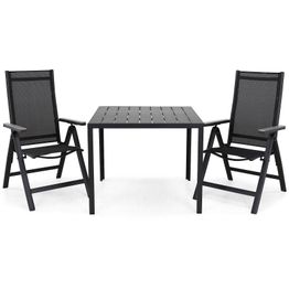 Ruokailuryhmä Tunis 2 Monaco säätötuolia musta