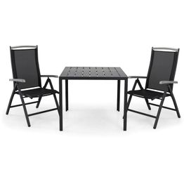 Ruokailuryhmä Tunis 2 Monaco Lyx säätötuolia musta