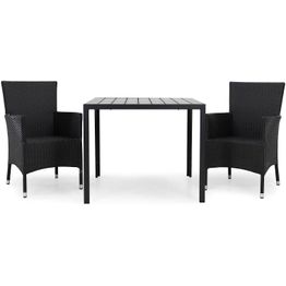 Ruokailuryhmä Tunis 2 Thor nojatuolia musta