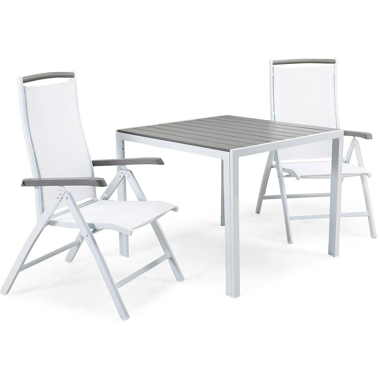 Ruokailuryhmä Tunis 2 Monaco Lyx säätötuolia valkoinen