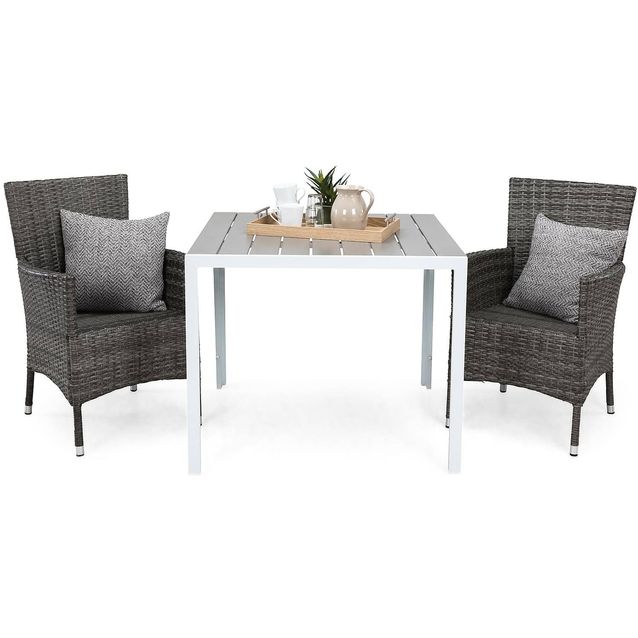 Ruokailuryhmä Tunis 2 Thor nojatuolia harmaa