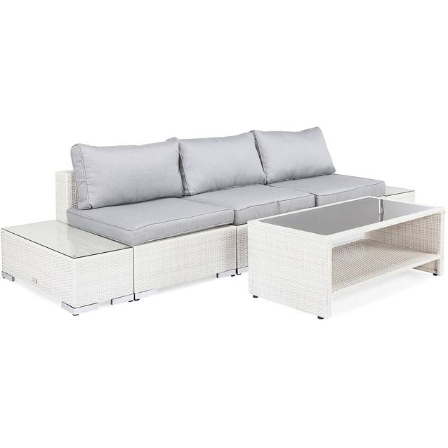 Oleskeluryhmä Bahamas hyllyllä 3-istuttava valkoinen