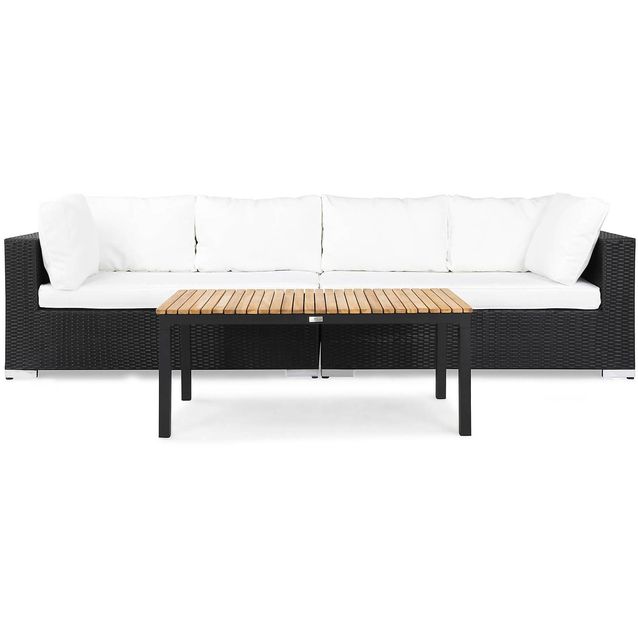 Oleskeluryhmä Bahamas 4-istuttava musta/tiikki