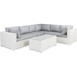 Oleskeluryhmä Bahamas kulma 6-istuttava valkoinen