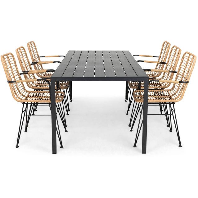 Ruokailuryhmä Tunis 6 Malaga tuolia musta