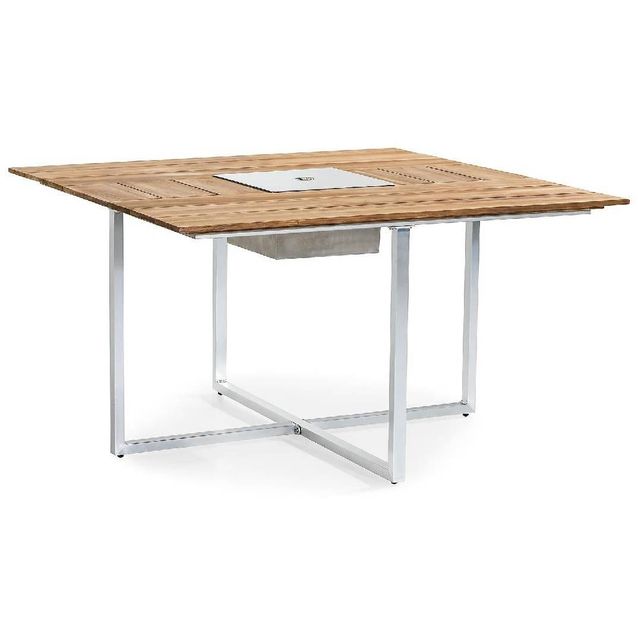 Ruokapöytä Båstad 140x140 cm 8-istuttava ruskea