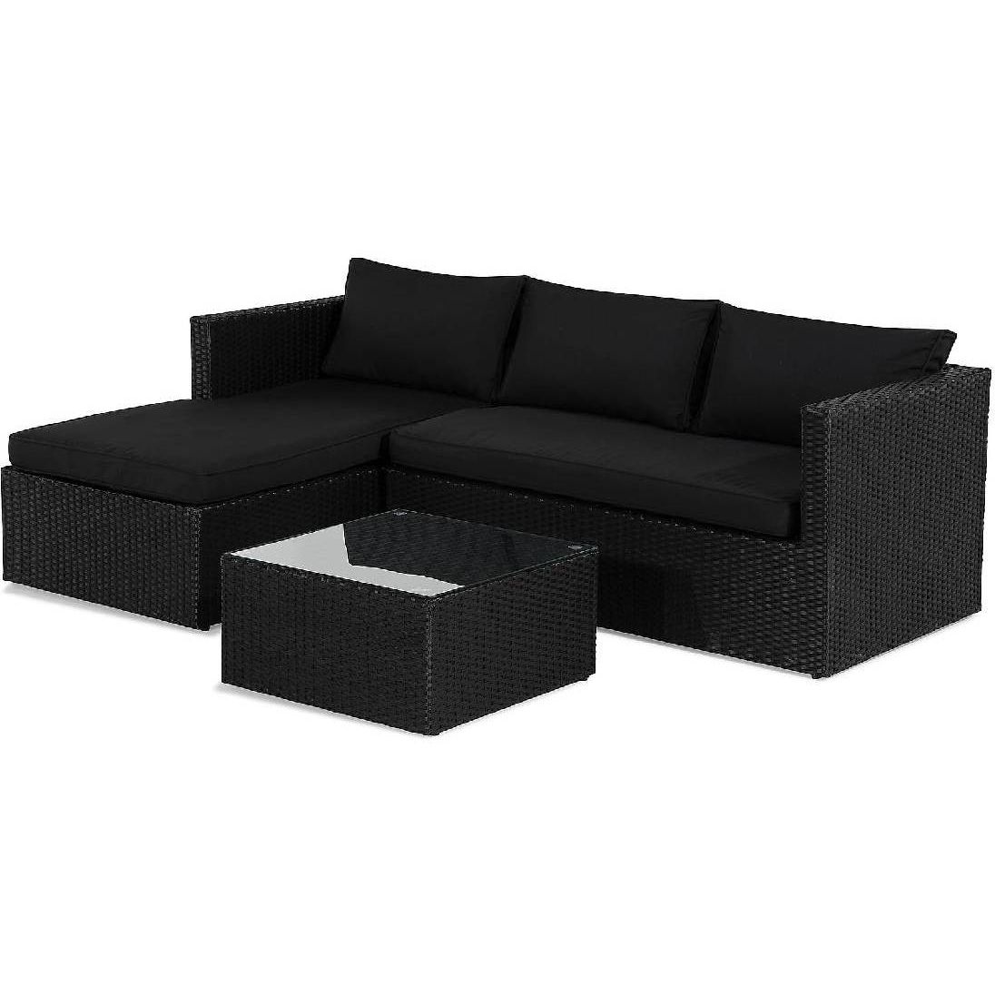 Sohvaryhmä Mendoza 3-istuttava musta