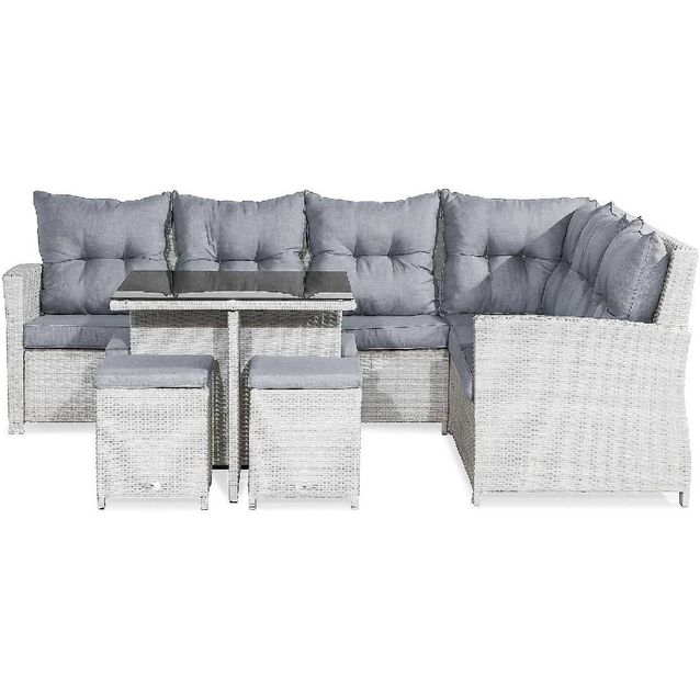 Oleskeluryhmä James raheilla oikea 9-istuttava valkoinen