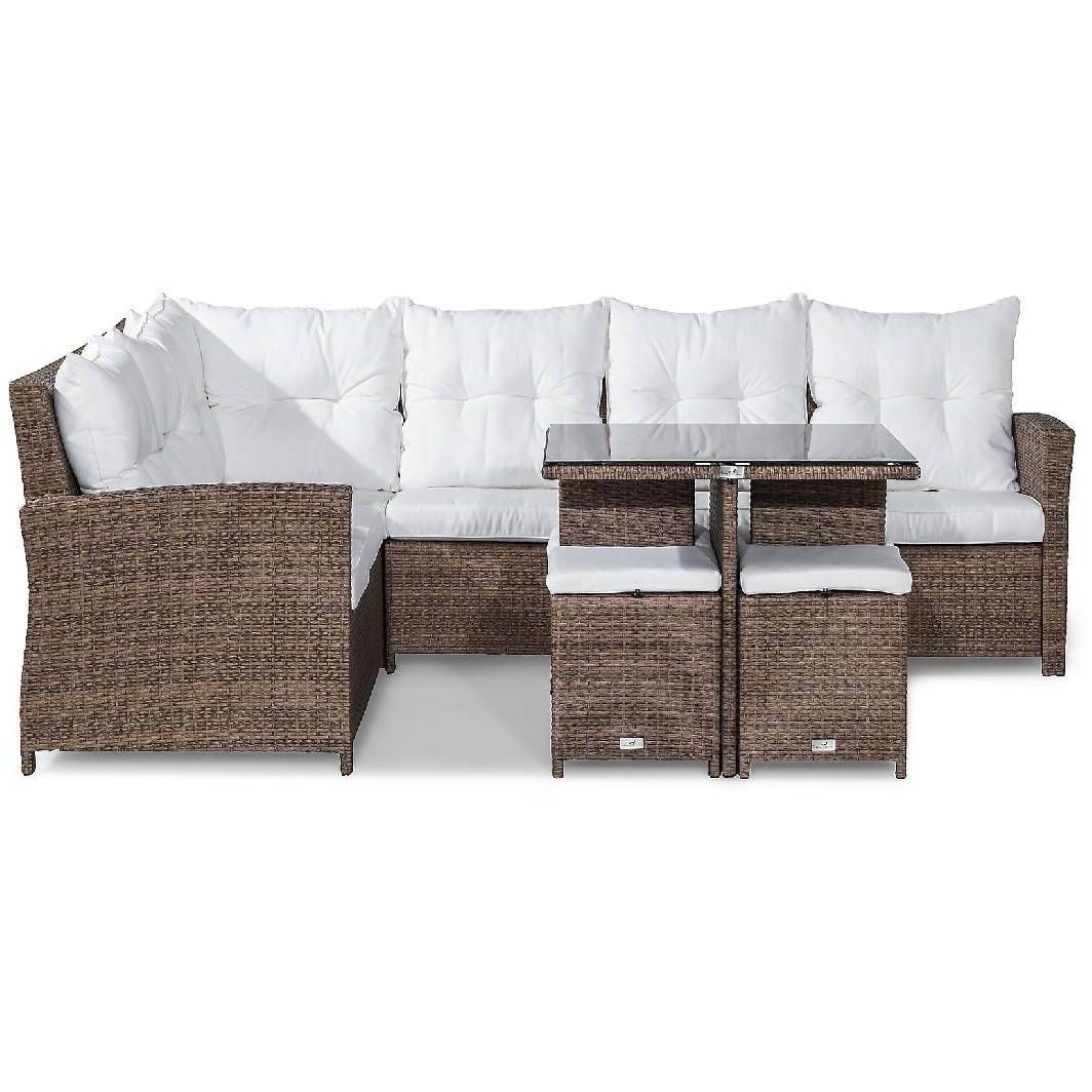 Oleskeluryhmä James vasen 9-istuttava ruskea