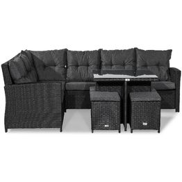 Oleskeluryhmä James vasen 9-istuttava musta