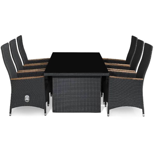 Ruokailuryhmä Majestic 6 Jenny Lyx nojatuolia musta