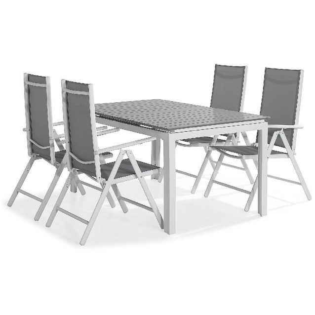 Ruokailuryhmä Tunis 4 Maggie tuolia harmaa