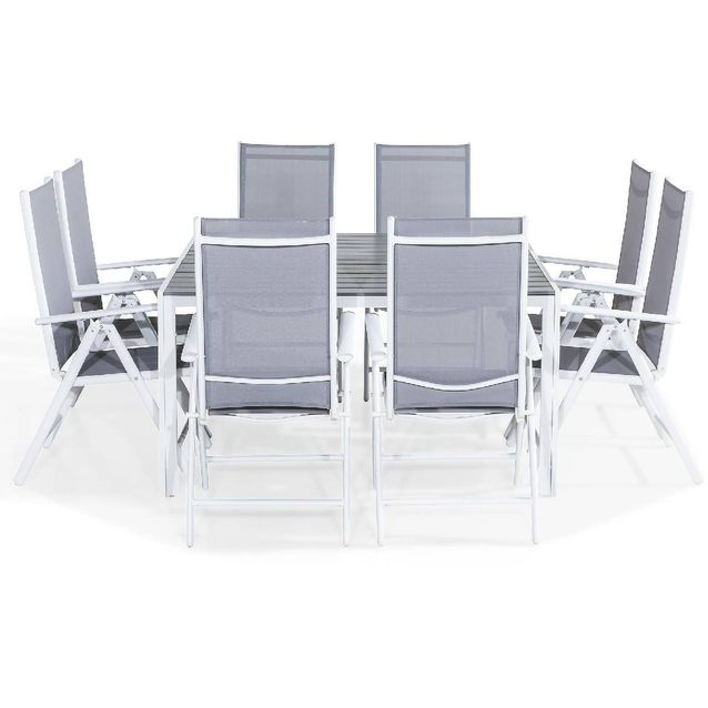 Ruokailuryhmä Tunis 8 Maggie tuolia harmaa