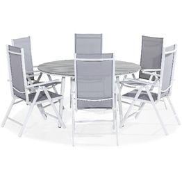 Ruokailuryhmä Tunis 6 Maggie tuolia harmaa