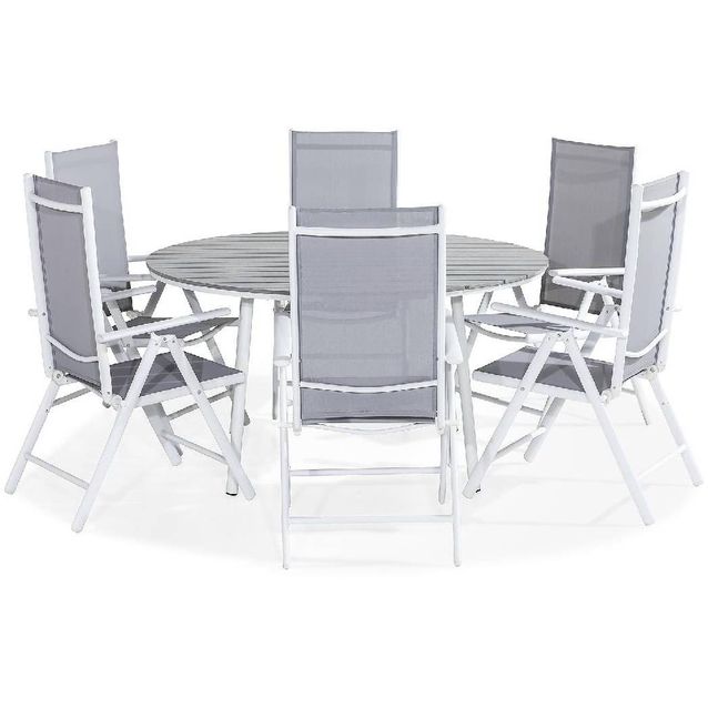 Ruokailuryhmä Tunis 6 Maggie tuolia harmaa