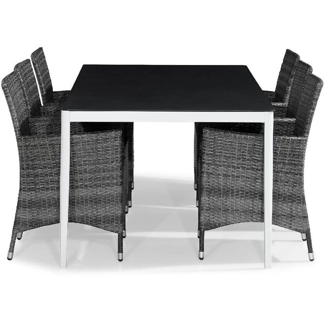 Ruokailuryhmä Alex 6 Thor nojatuolia harmaa