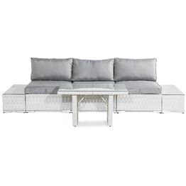 Ulkosohvaryhmä Bahamas 3-istuttava valkoinen/harmaa