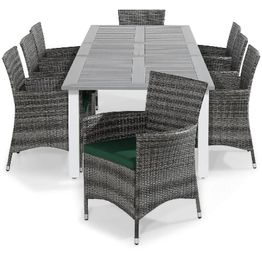 Ruokailuryhmä Monaco jatkettava 8 Thor nojatuolia harmaa