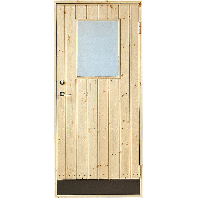 Varaston ovi Jabo 10° suora paneeli, lasi oikea 90x200cm 2-lasi