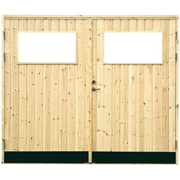 Autotallin ovi Jabo 10° suora paneeli, lasi 250x210cm sis. 2kpl ovisalvat