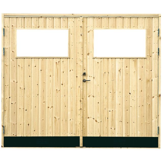 Autotallin ovi Jabo 10° suora paneeli, lasi 250x210cm sis. 2kpl ovisalvat