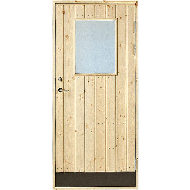 Varaston ovi Jabo 18° suora paneeli, lasi oikea 90x200cm 2-lasi
