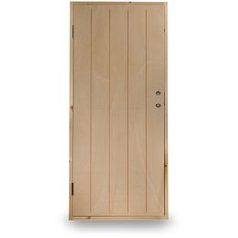 Lämpimän varaston ovi Jabo Ljusdal 90x200cm oikea, käsittelemätön urajyrsitty vaneri