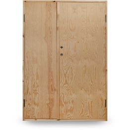 Kylmävaraston pariovi Jabo Ljusdal 130x190cm, käsittelemätön urajyrsitty vaneri
