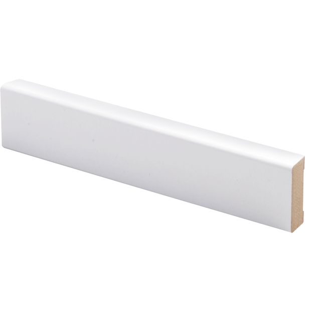 Peitelista JR-Wood sileä, 12x32x3300mm, mdf, valkoinen