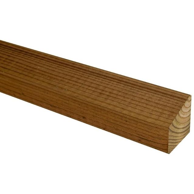 Kestopuinen säleikkörima JR-Wood, 42x42/28x4200mm, NTR AB, ruskea