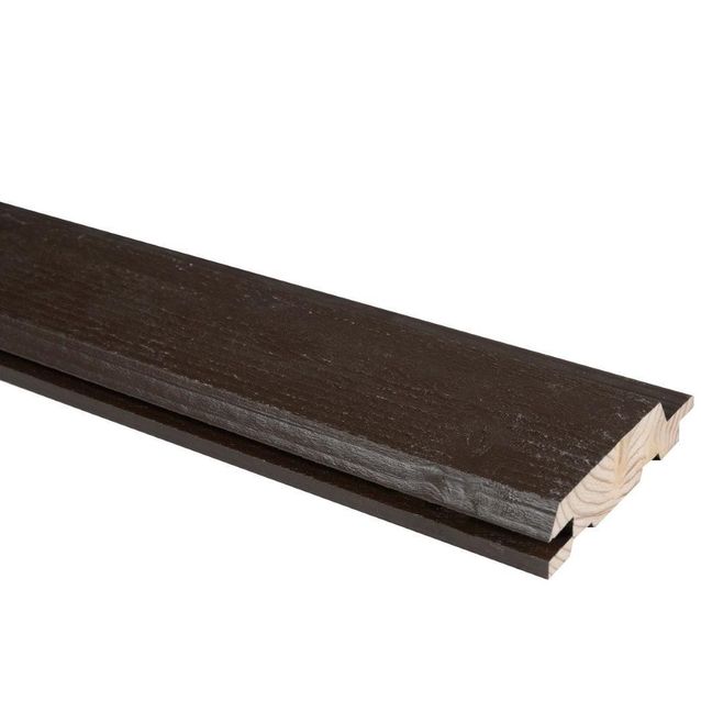 Ulkoverhouspaneeli JR-Wood UTV, 23x95x4200mm, pintamaalattu, ruskea, RR32, päätypontattu