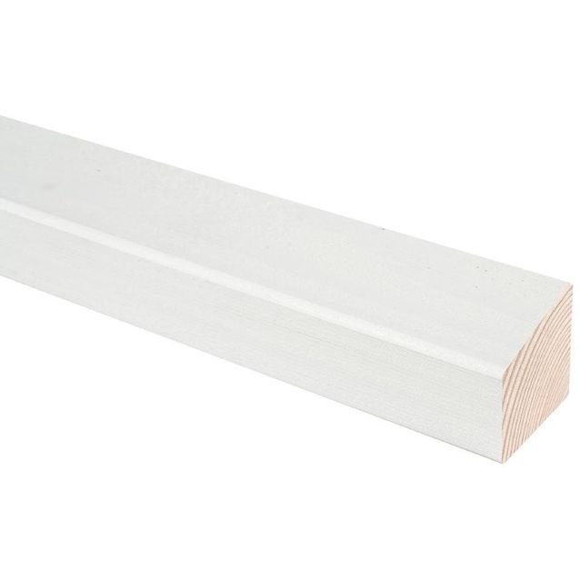 Säleikkörima JR-Wood, 42x42/32x4200mm, pintamaalattu, valkoinen