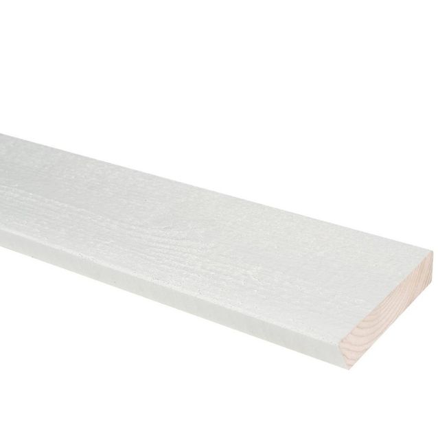 Tippalauta JR-Wood, 20x85/95x4200mm, pintamaalattu, valkoinen