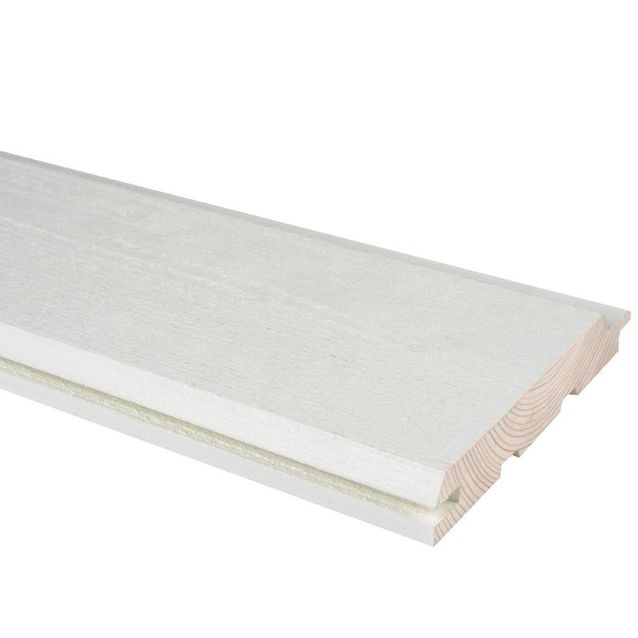 Ulkoverhouspaneeli JR-Wood UTV, 20x145x5100mm, pintamaalattu, valkoinen, päätypontattu