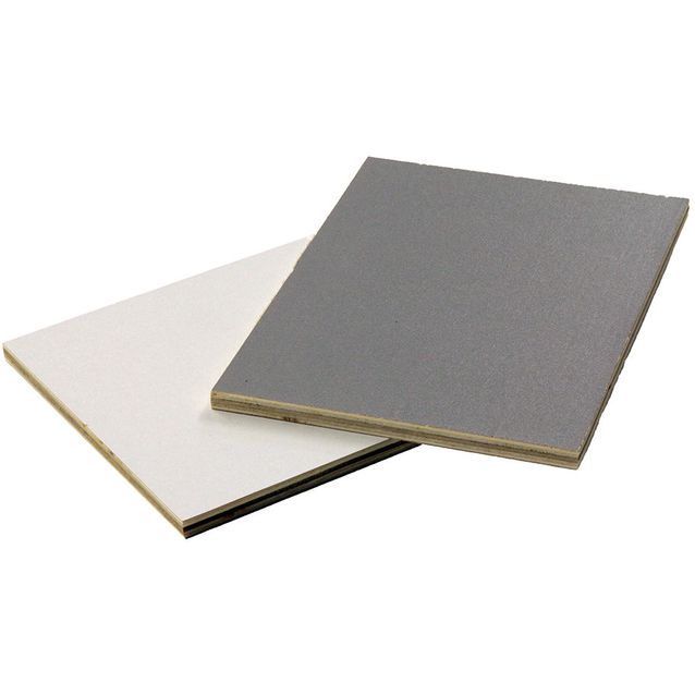 Melamiinikalvolevy 6.5x1220x2440mm, valkoinen/harmaa, 2.977m2