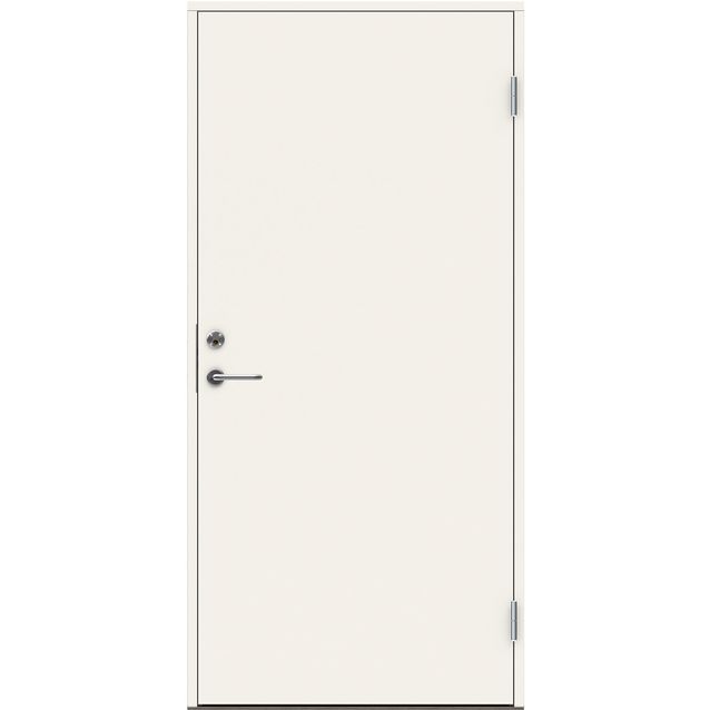 Ulko-ovi Swedoor Clever P-1200, maalattu valkoinen NCS S 0502-Y, valkoinen karmi 105mm