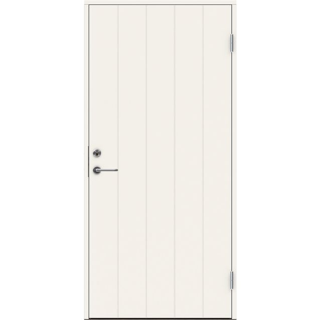 Ulko-ovi Swedoor Clever P-100, maalattu valkoinen NCS S 0502-Y, valkoinen karmi 105mm