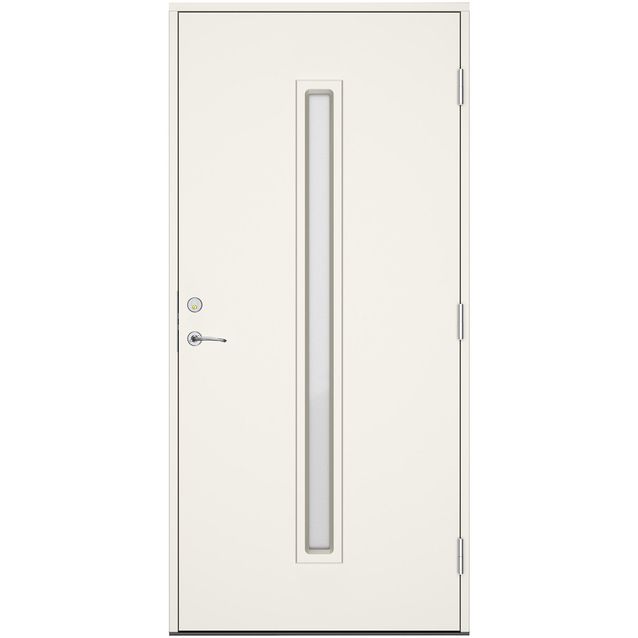 Ulko-ovi Swedoor Clever+ Hamra, maalattu valkoinen NCS S 0502-Y, valkoinen karmi 105mm