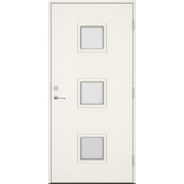 Ulko-ovi Swedoor Clever+ Dovre, maalattu valkoinen NCS S 0502-Y, valkoinen karmi 105mm