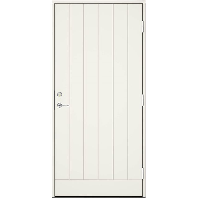 Ulko-ovi Swedoor Clever+ Koster, maalattu valkoinen NCS S 0502-Y, valkoinen karmi 105mm
