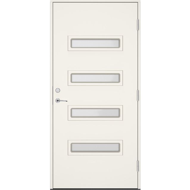 Ulko-ovi Swedoor Clever+ Rago, maalattu valkoinen NCS S 0502-Y, valkoinen karmi 105mm