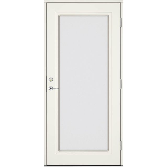 Ulko-ovi Swedoor Clever+ Sarek, maalattu valkoinen NCS S 0502-Y, valkoinen karmi 105mm