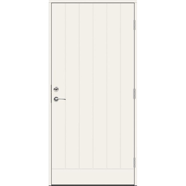 Ulko-ovi Swedoor Advance Visby, maalattu valkoinen NCS S 0502-Y, valkoinen karmi 105mm