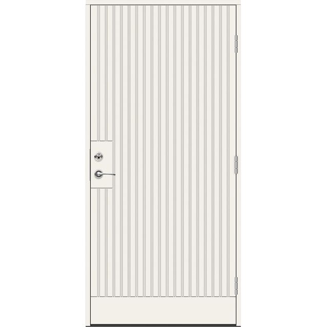 Ulko-ovi Swedoor Advance Halmstad, maalattu valkoinen NCS S 0502-Y, valkoinen karmi 105mm