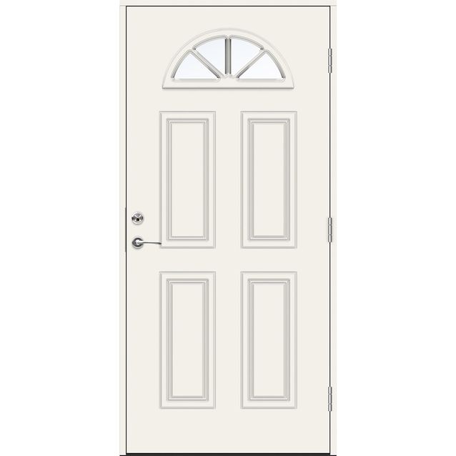 Ulko-ovi Swedoor Advance Clementi, maalattu valkoinen NCS S 0502-Y, valkoinen karmi 105mm 